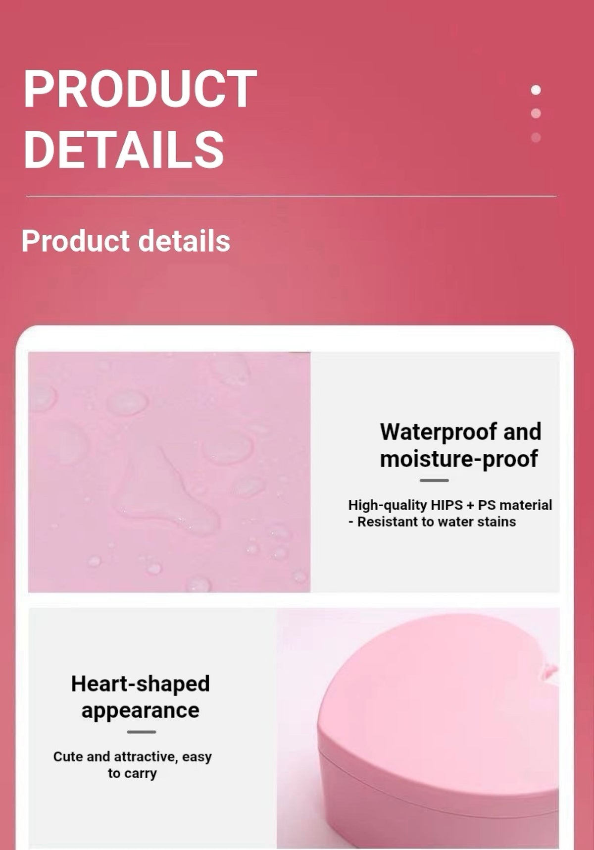 Heart-shaped cake storage box