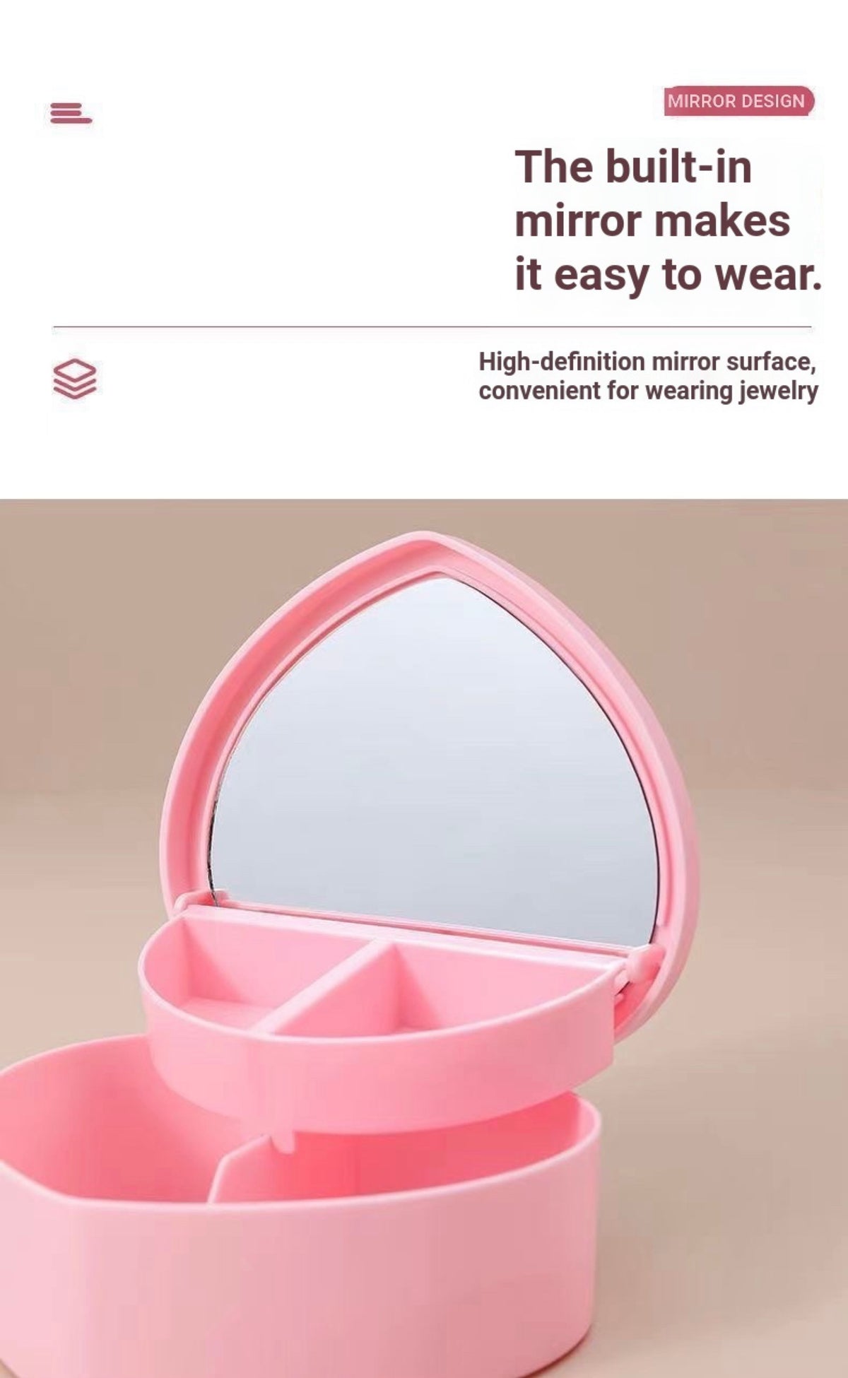 Heart-shaped cake storage box