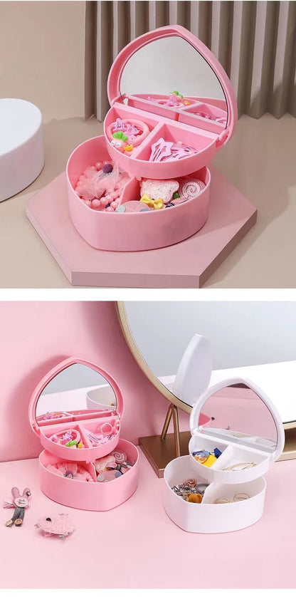 Heart-shaped cake storage box