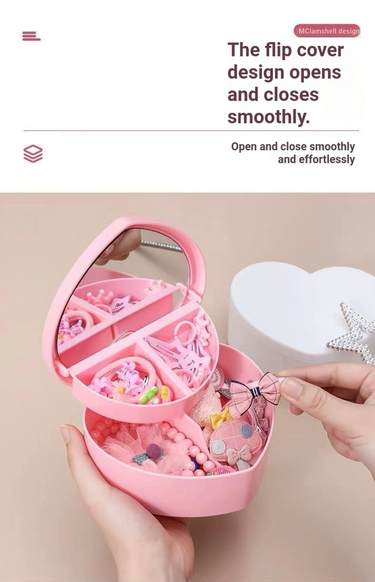 Heart-shaped cake storage box
