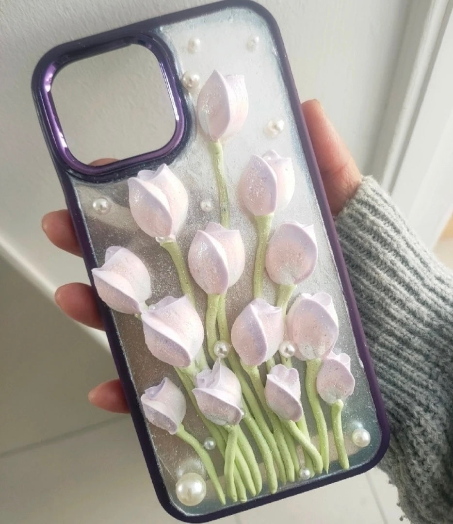 Custom Cream Jelly Lily Phone Case