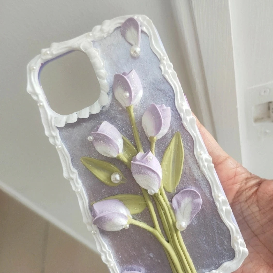 Custom Cream Jelly Lily Phone Case