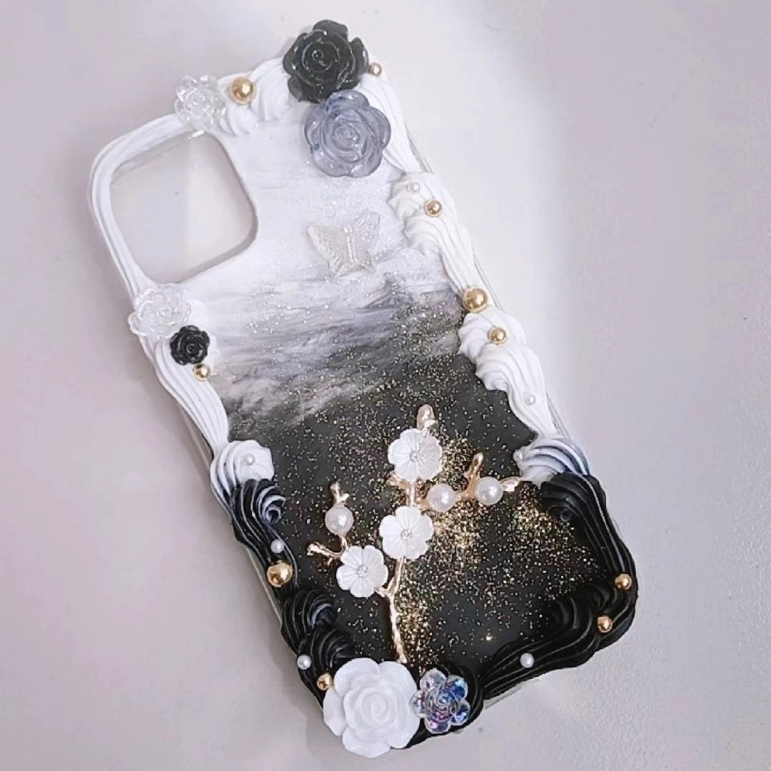 Chinese Ancient Style Hairpin Tassel Cream Phone Case