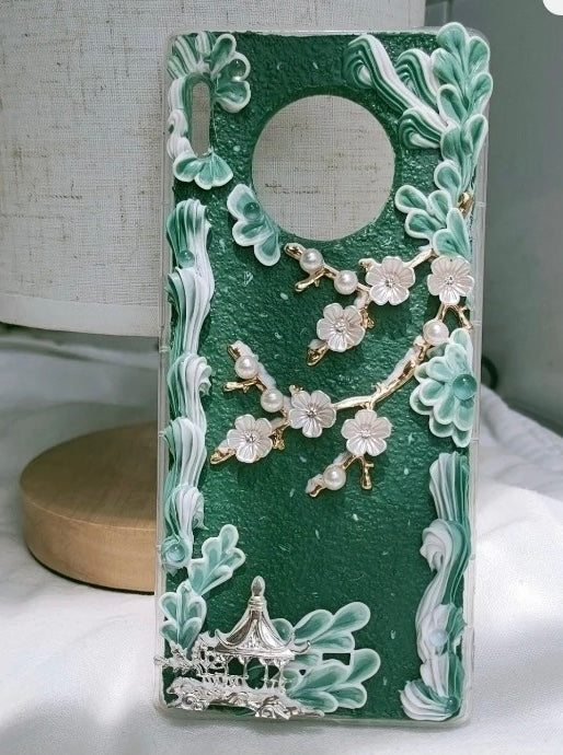 Chinese Ancient Style Hairpin Tassel Cream Phone Case