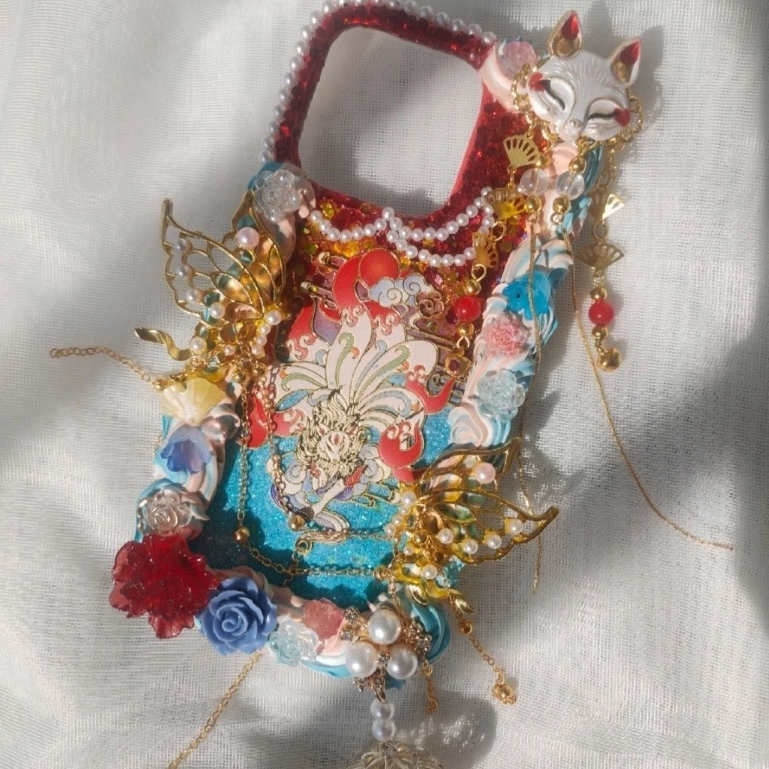 Chinese Ancient Style Hairpin Tassel Cream Phone Case