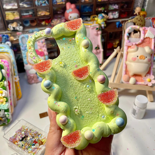 Cute cartoon hot melt glue phone case