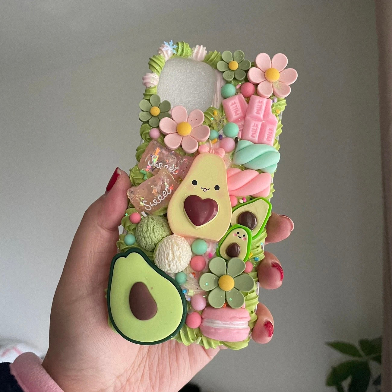 Cute cartoon hot melt glue phone case