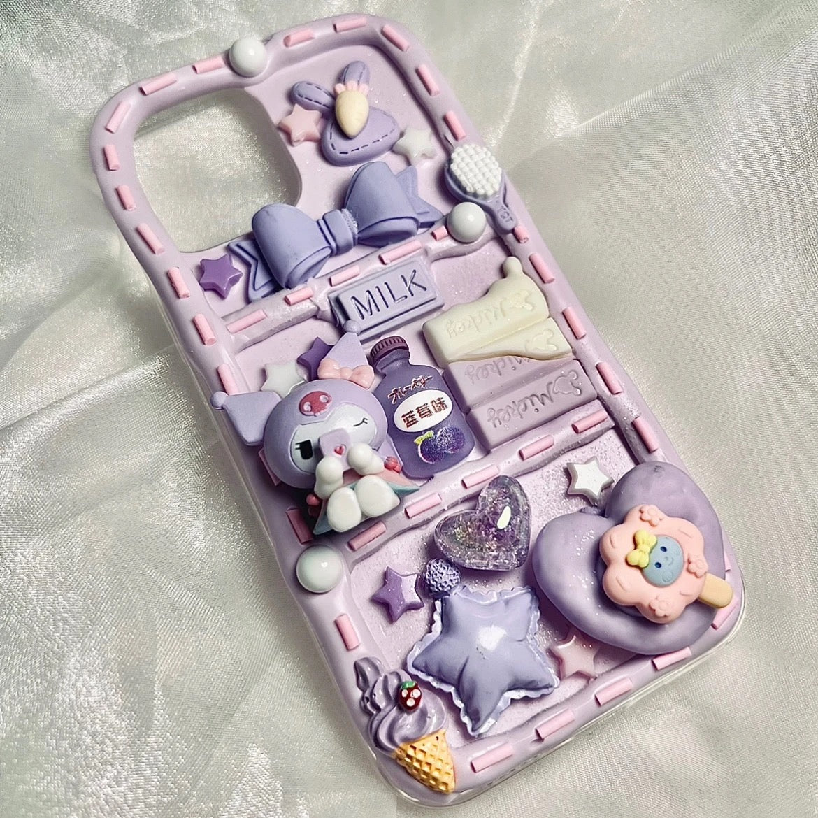 Cute cartoon hot melt glue phone case