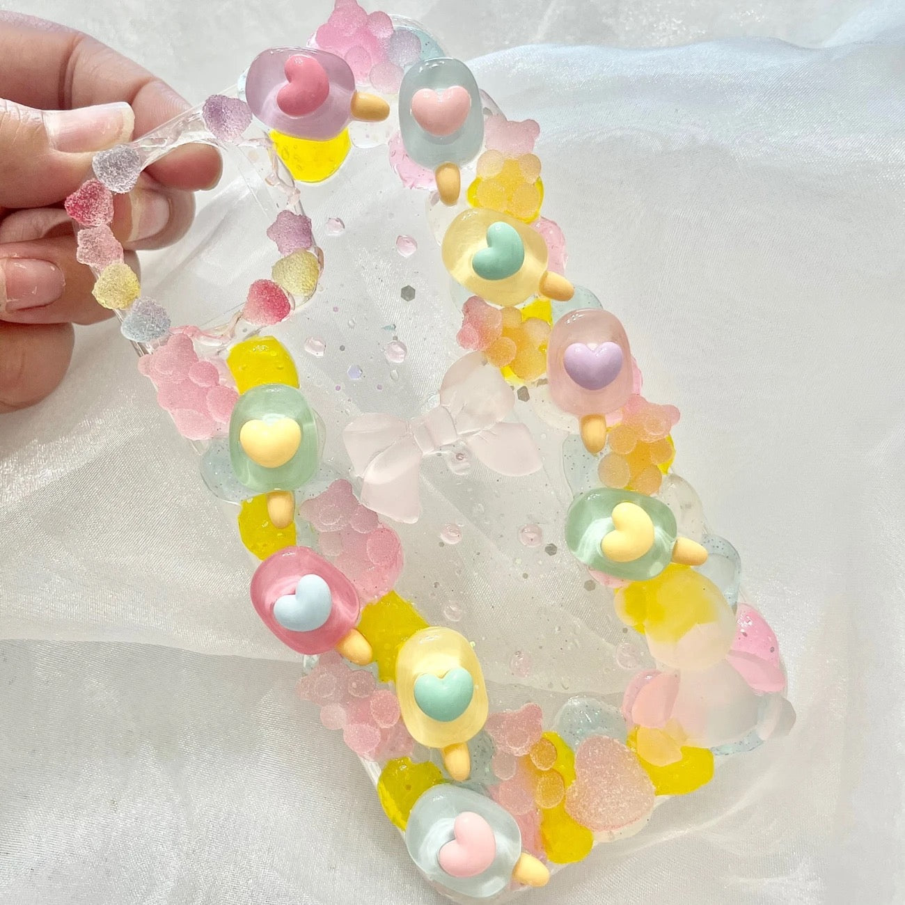 Cute cartoon hot melt glue phone case