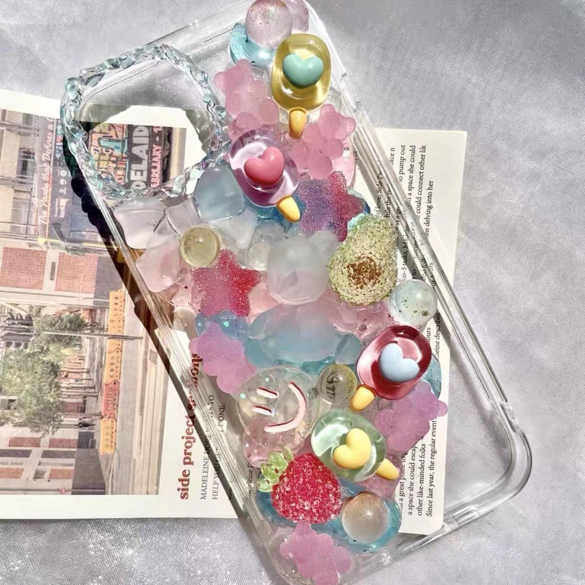 Cute cartoon hot melt glue phone case