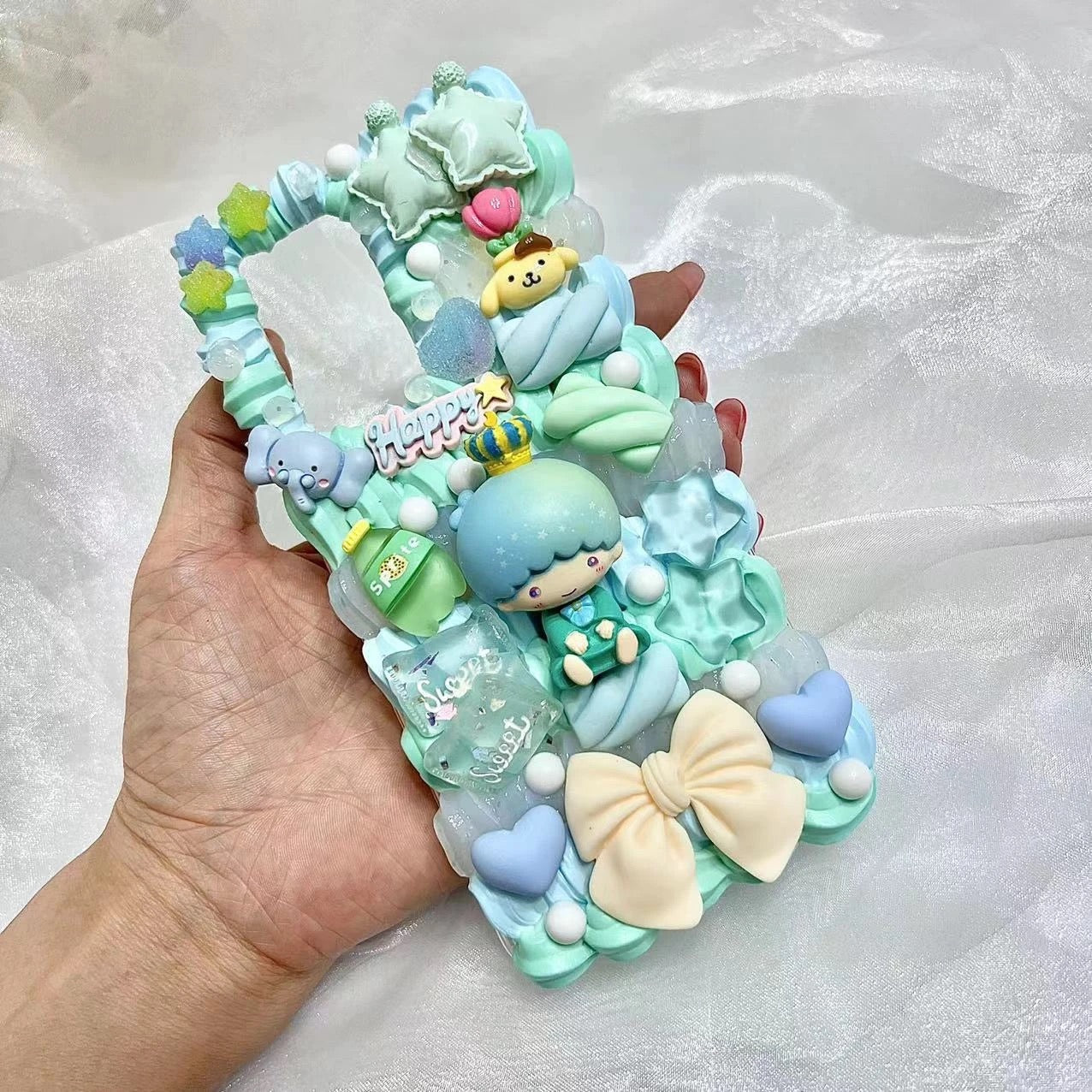 Cute cartoon hot melt glue phone case