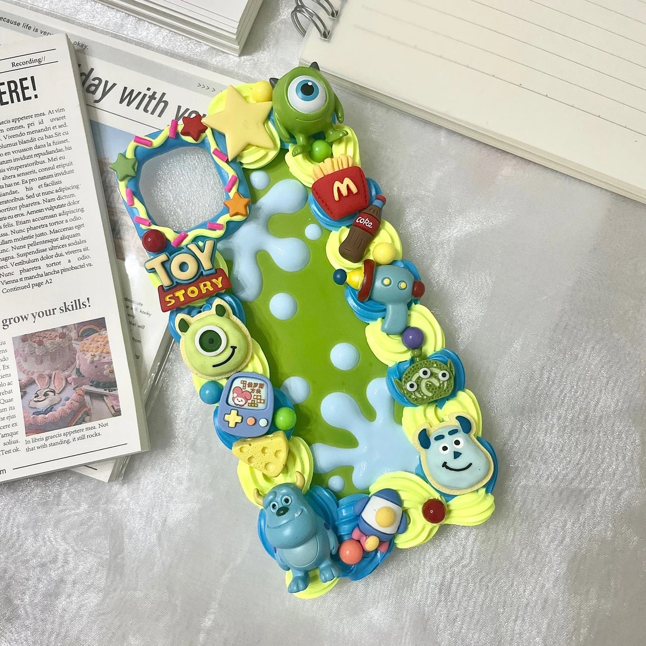 Cute cartoon hot melt glue phone case