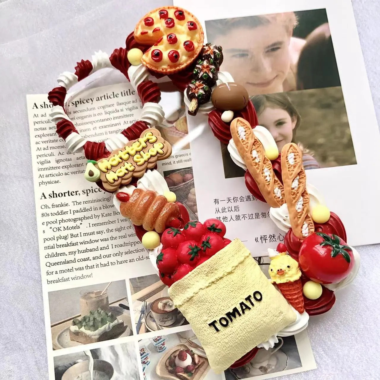 Cute cartoon hot melt glue phone case