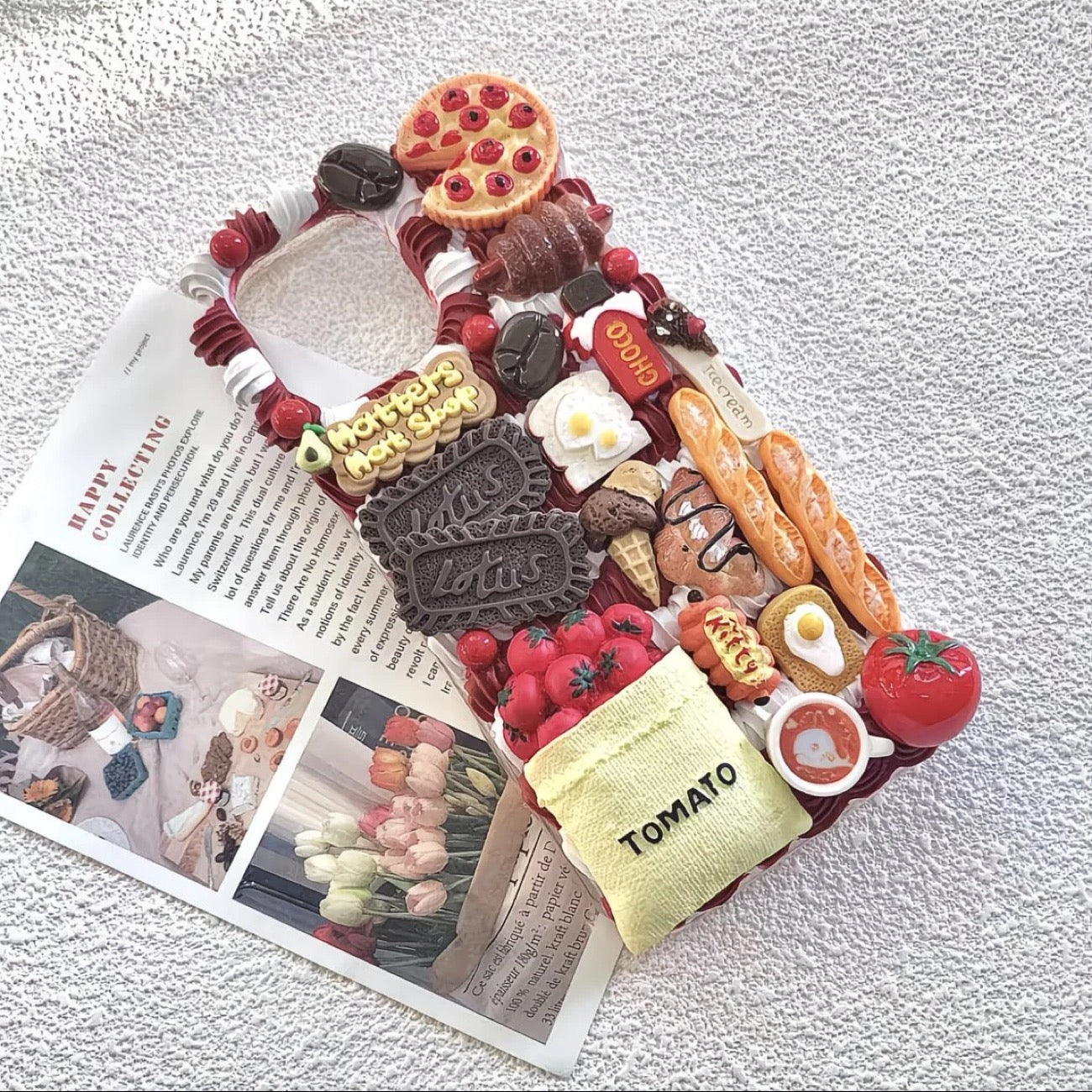 Cute cartoon hot melt glue phone case