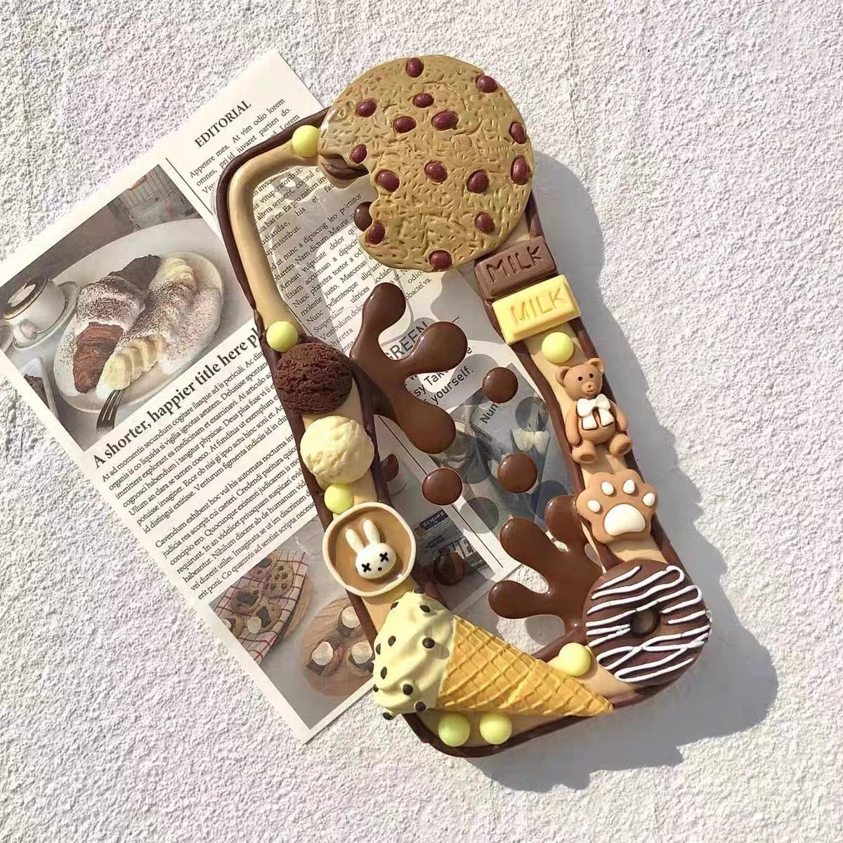 Creative Cream Gel Phone Case - Customizable with Images