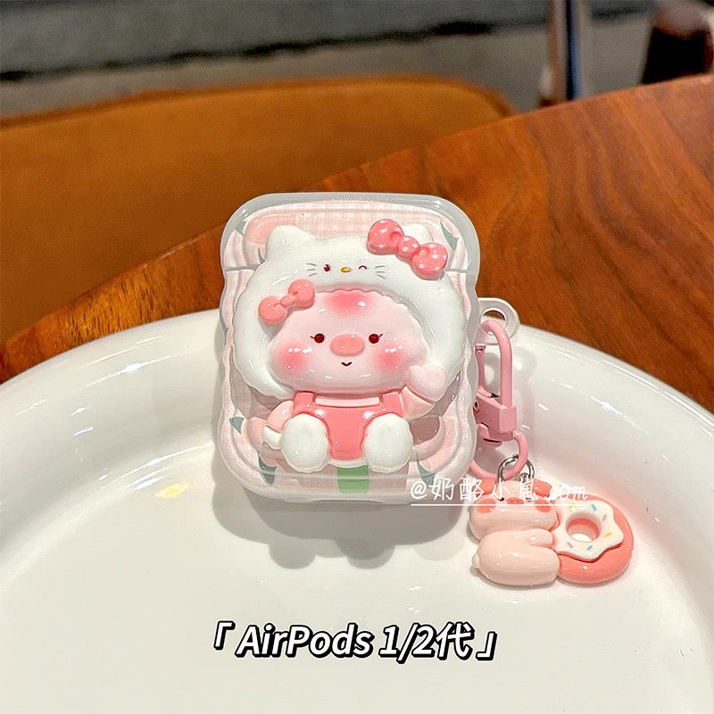 Pink Pig Case for Airpods, Suitable for Teenage Girls